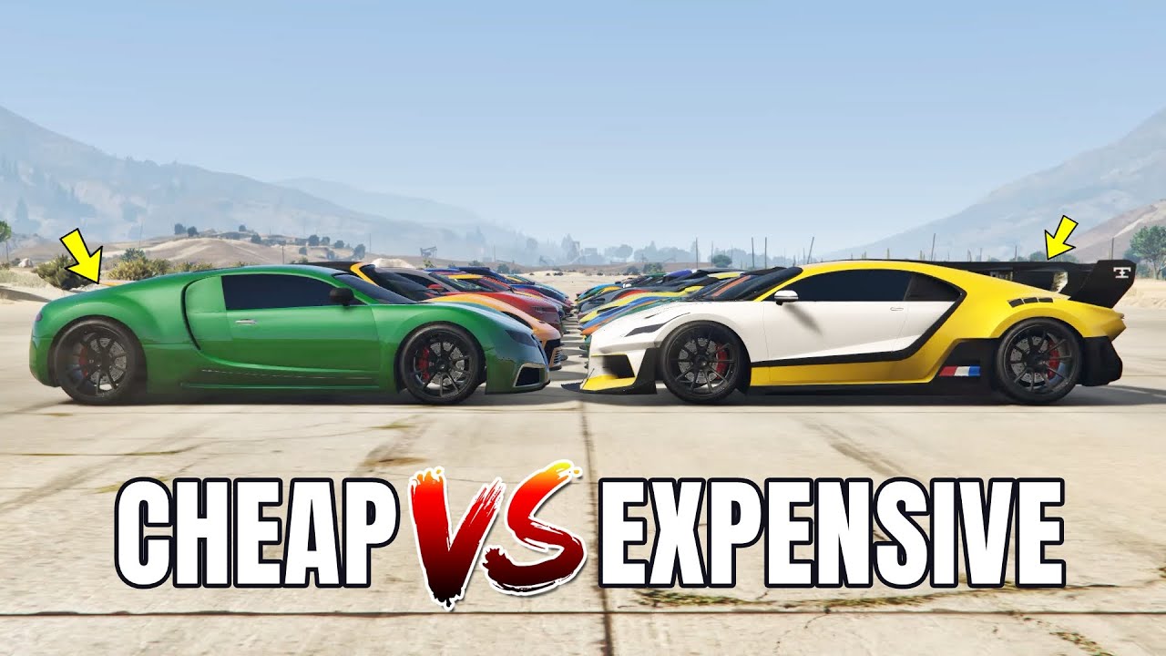 GTA 5 ONLINE - CHEAP VS EXPENSIVE (WHICH IS FASTEST?) | SUPERCARS