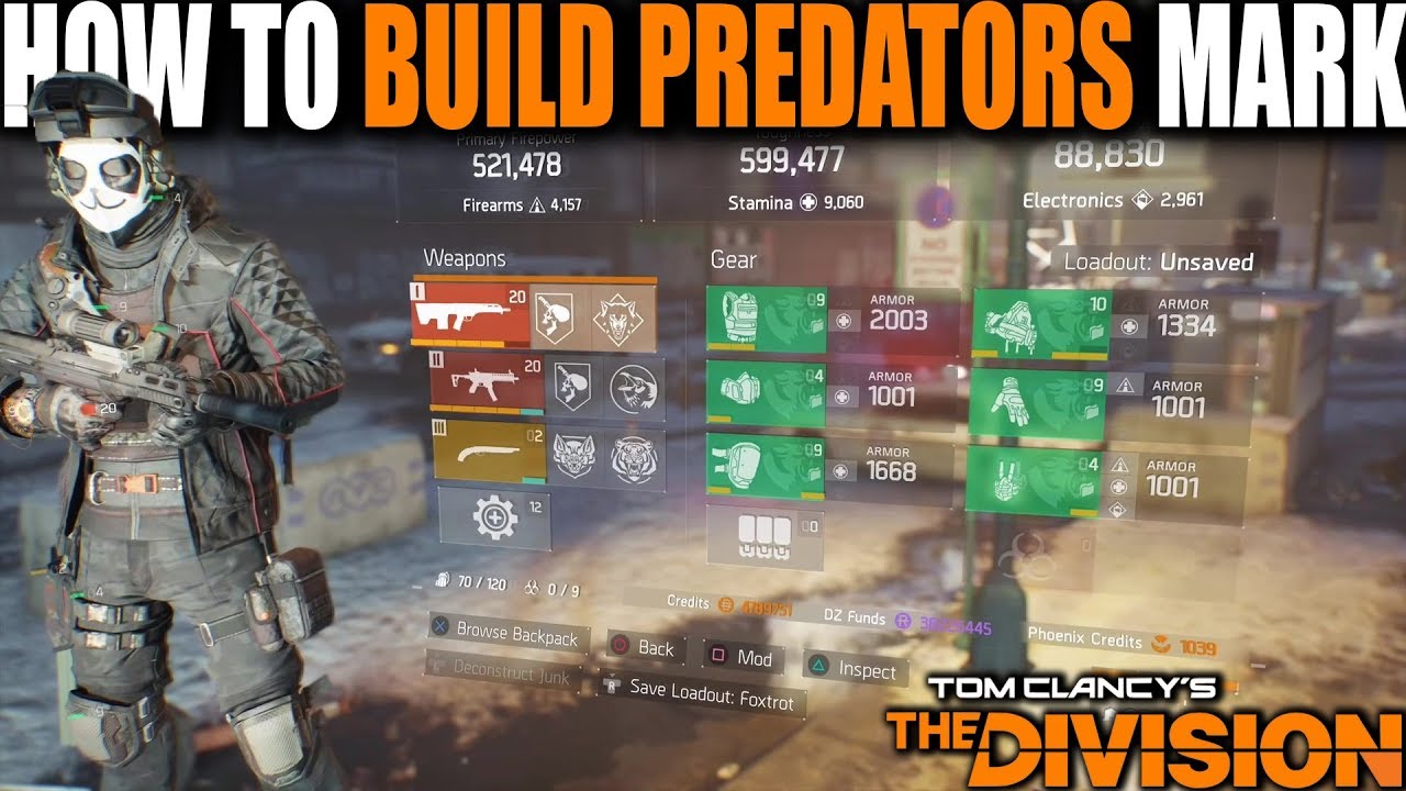 THE DIVISION 1.8.3 - HOW TO BUILD PREDATOR'S MARK 6 PIECE THE RIGHT WAY FOR PVP FULL BUILD