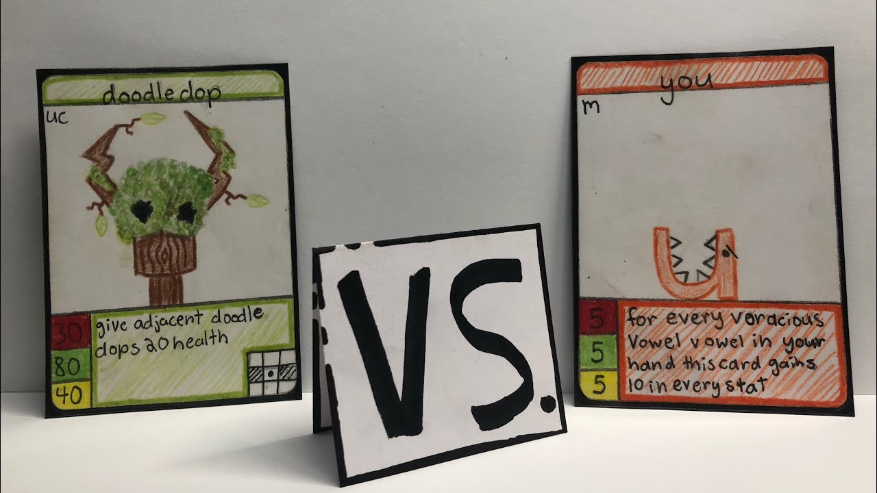 Battle with evo (no audio, but music!) | homemade tcg