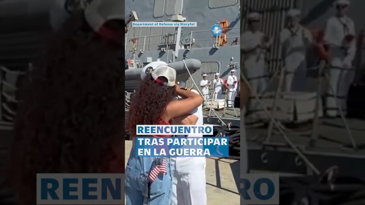 &iexcl;Emotivo momento! Tripulaci&oacute;n de buque de guerra USS Gerald R