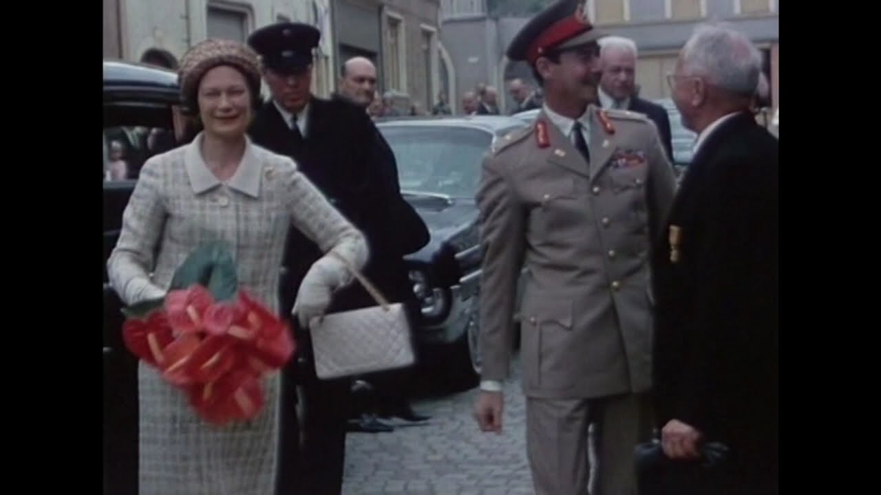 Großherzog Jean und der Großherzogin Joséphine Charlotte von Luxemburg in Grevenmacher 16-05-68