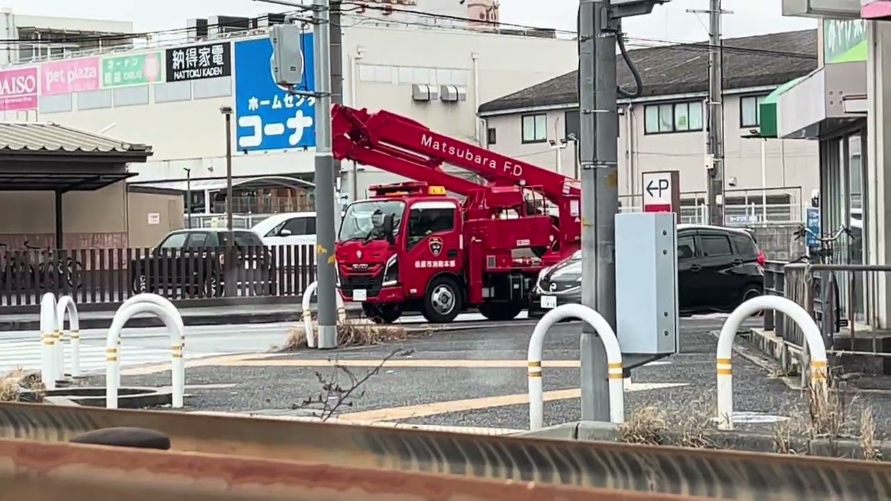 松原市消防署のLT(マイティボーイ)。西分署から訓練の帰りかな。