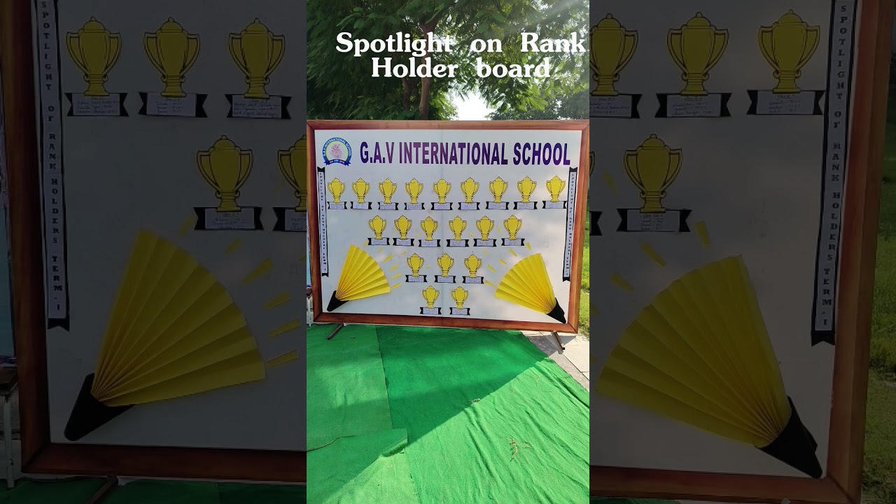 Rank holder board decoration