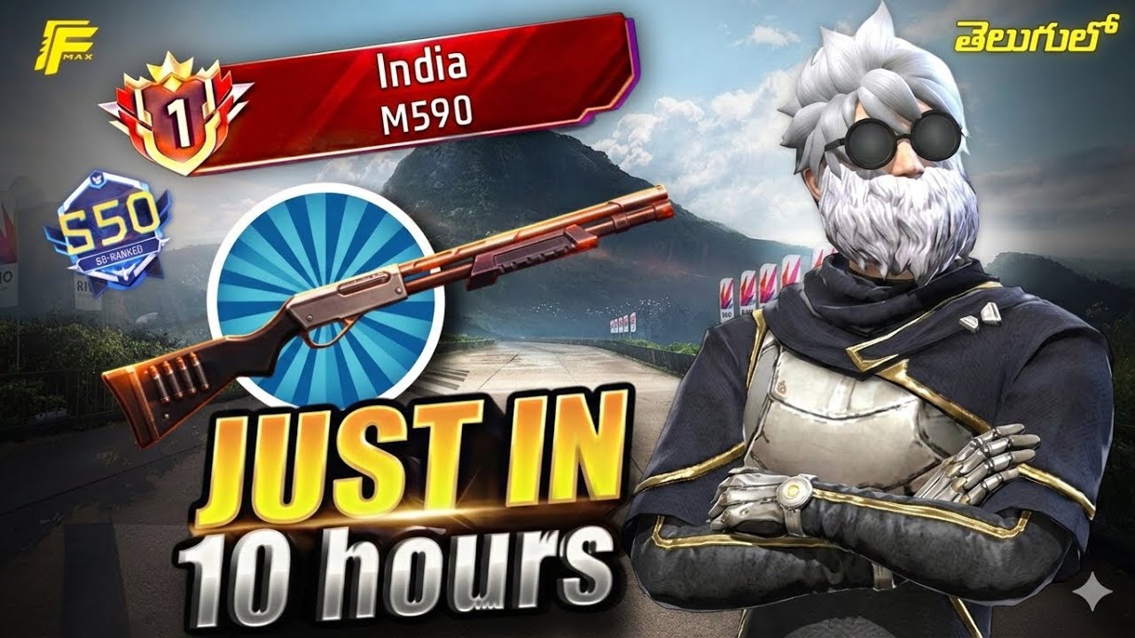 M590 INDIA TOP 100 in 10 HOURS 😳🔥 |  Season 50 | Grandmaster Rank Push | Free Fire Telugu