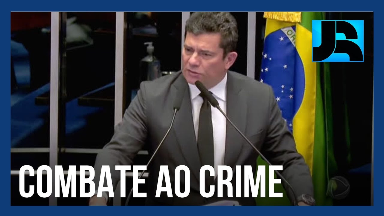 Na tribuna do Senado, Sergio Moro defende medidas mais duras contra o crime organizado