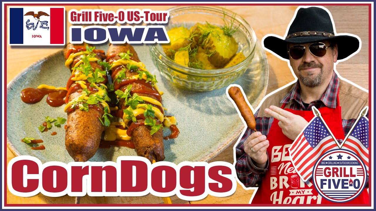 CornDogs selber machen | Einfach & Lecker | IOWA | Grill Five-0 US-Tour 🇺🇸 🌽🌭