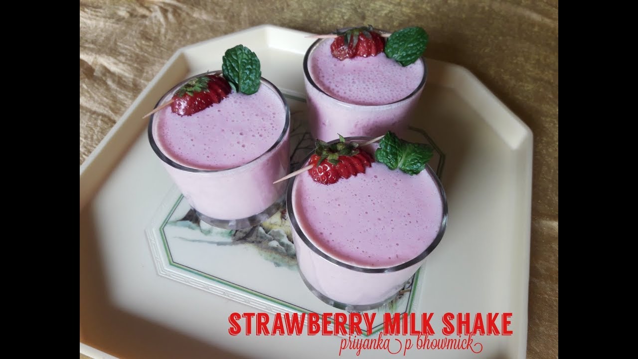 Strawberry milk shake recipe / milk shake /winter season recipe