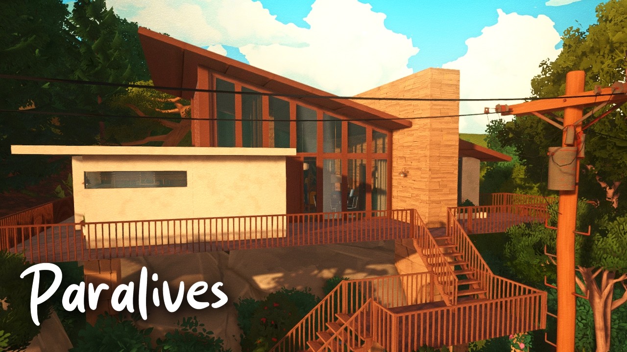Building A Mid-Century Modern Family House in Paralives