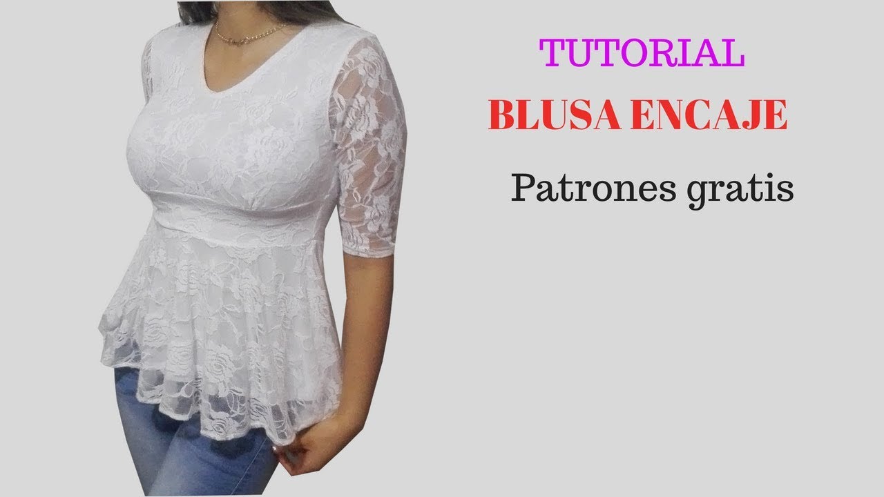 DIY Blusa encaje para mujer corte y confección