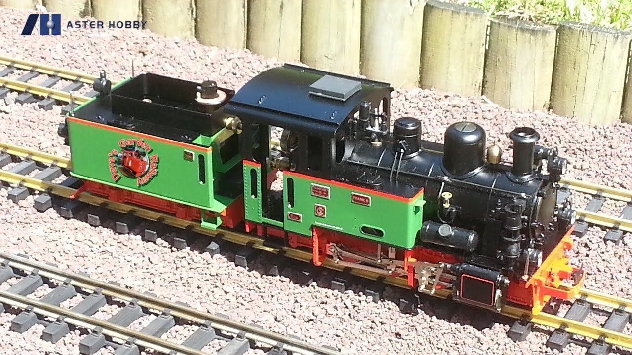 Live Steam LGB 2901 Aster Frank S running around the garden railway