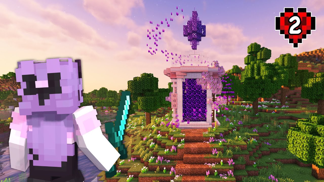 A Beautiful Nether Portal in Minecraft Hardcore - Episode 2