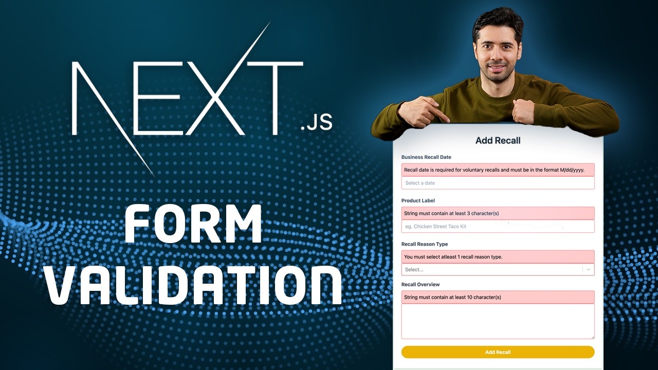 How to Validate Next JS Forms using Zod - NextJS Form Validation Tutorial