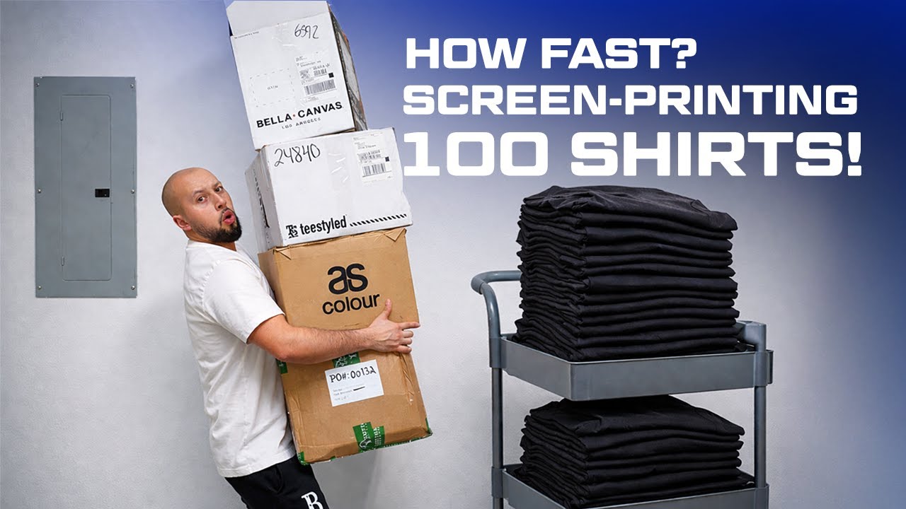 Screen-Printing 100 T-Shirts manually, Insane results!