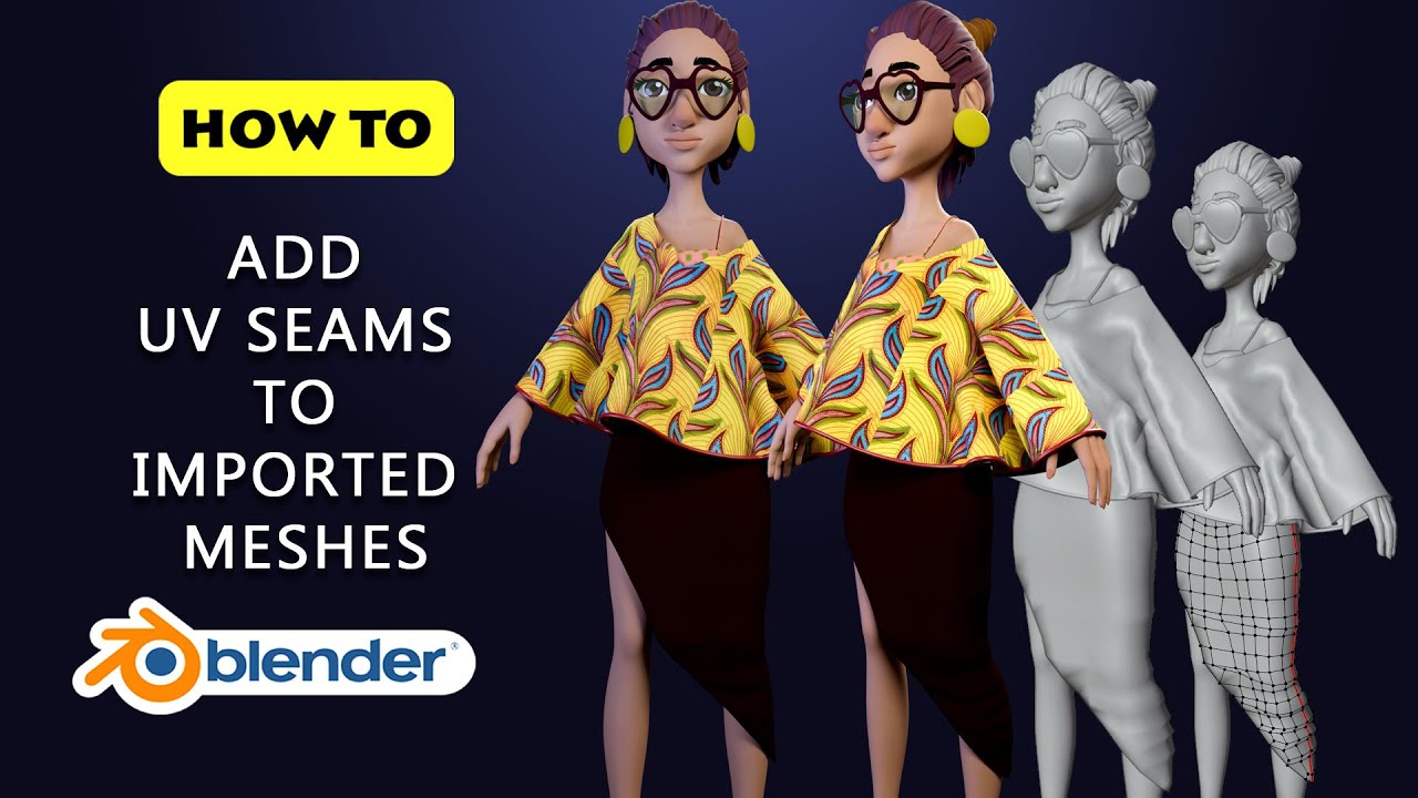 How To Add UV Seams to Imported Meshes in Blender