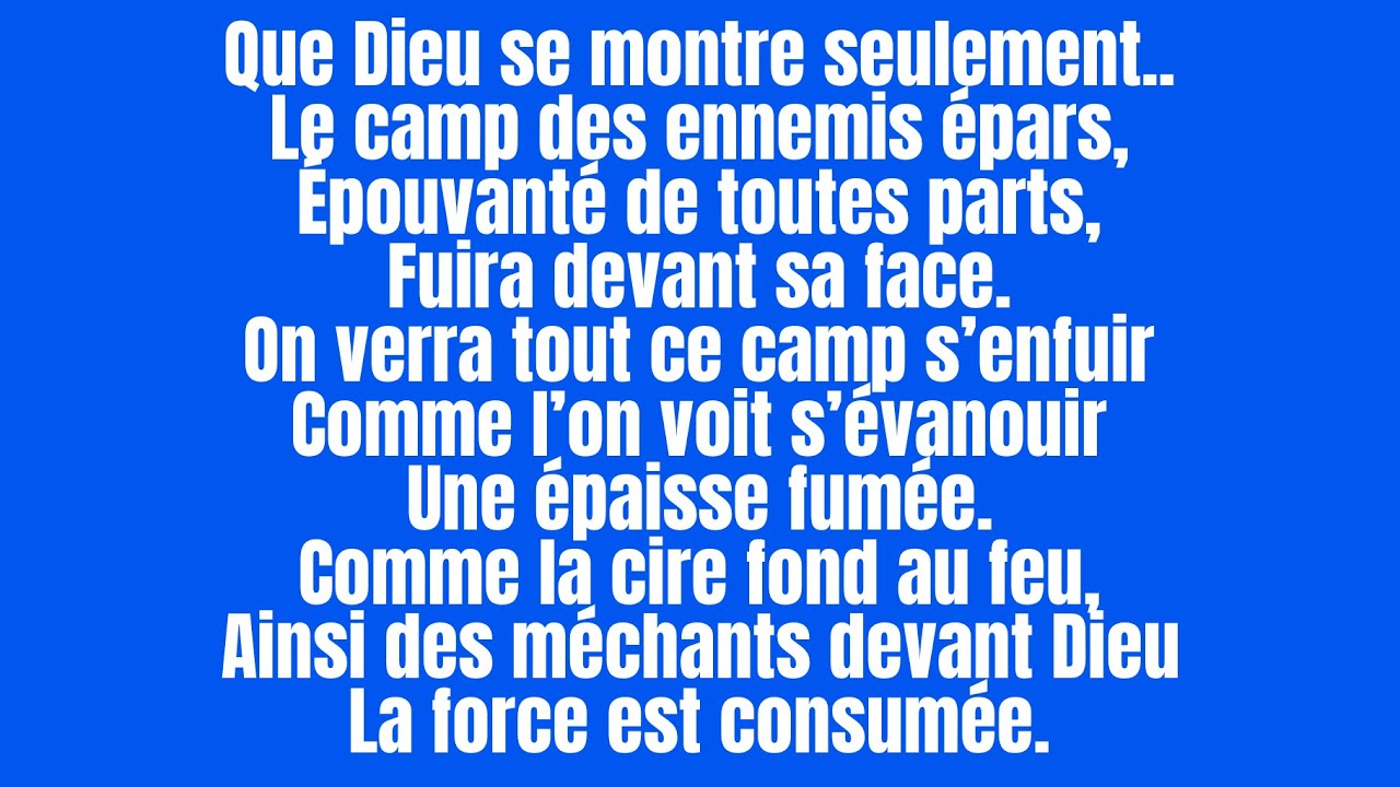 Que Dieu se montre seulement.(Voix)#7Hymnes et louanges