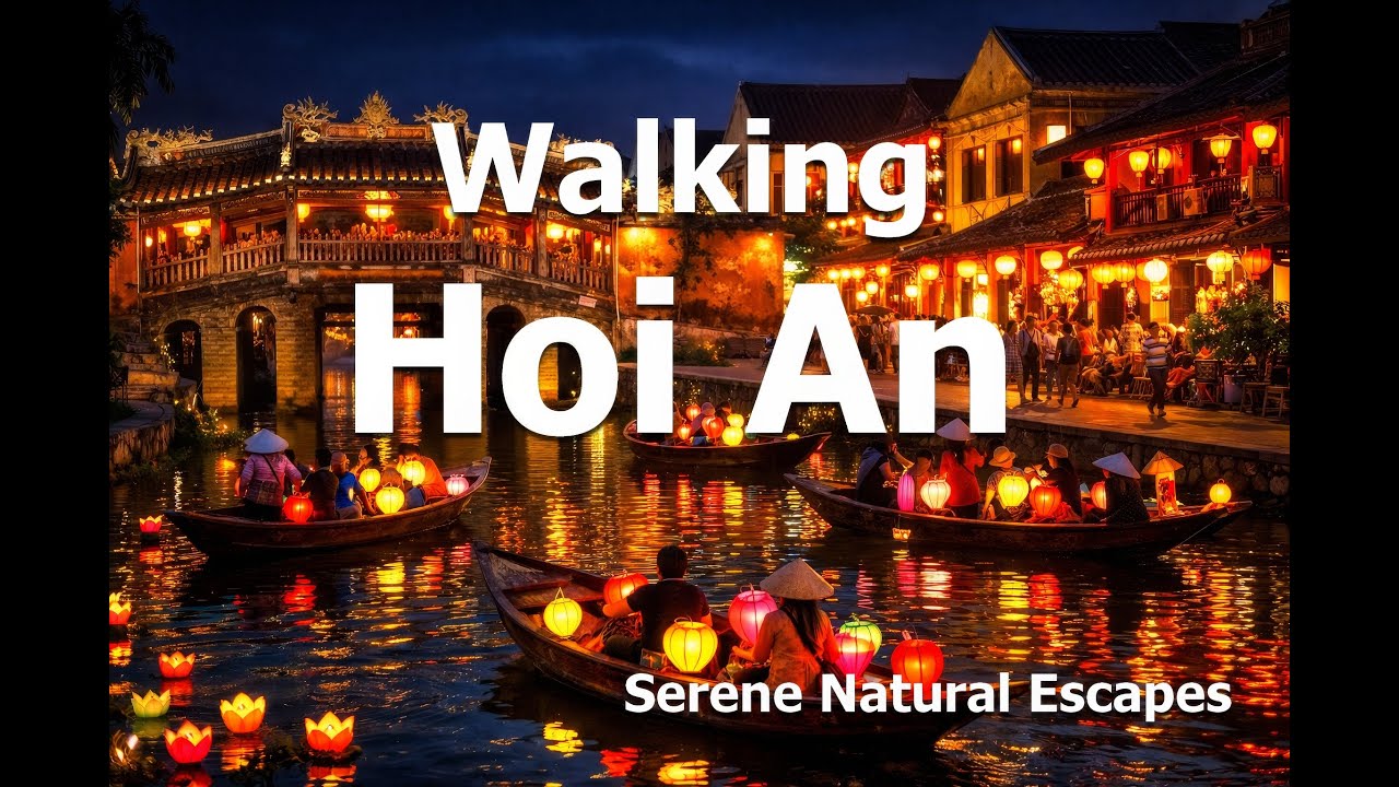 Relaxing Walk in Hoi An Ancient Town Vietnam • Day to Night Lantern Ambience | Healing Music