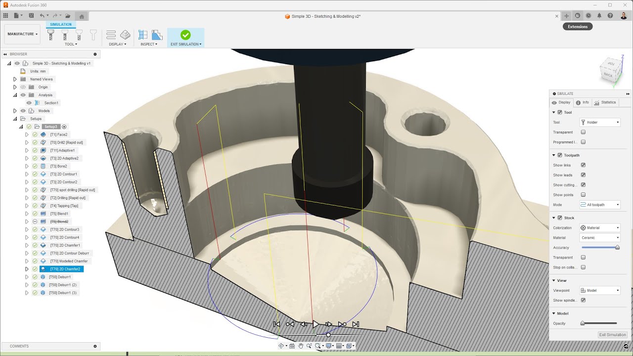 How to perfectly toolpath chamfers and deburr with Fusion 360 in 2023