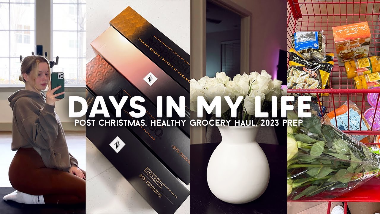 VLOG: nespresso haul, trader joe's favorites/grocery shop, what i got for christmas haul!