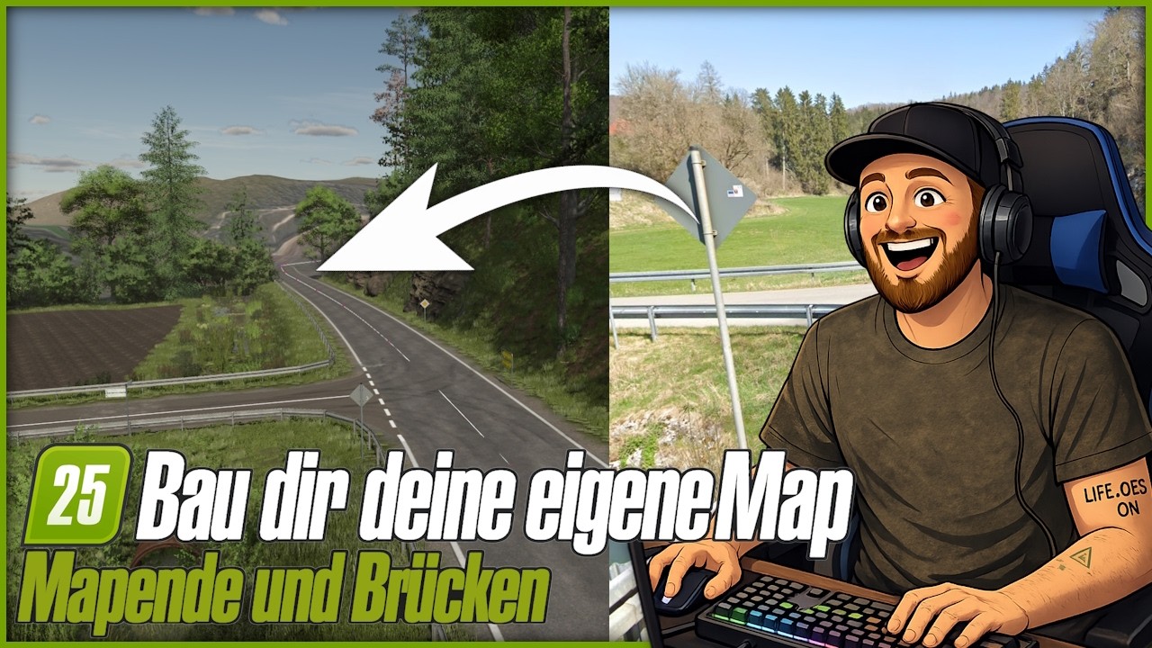 LS25 Folge 12- Bau dir DEINE EIGENE Map: Mapende und Brücken mit Straßen bauen