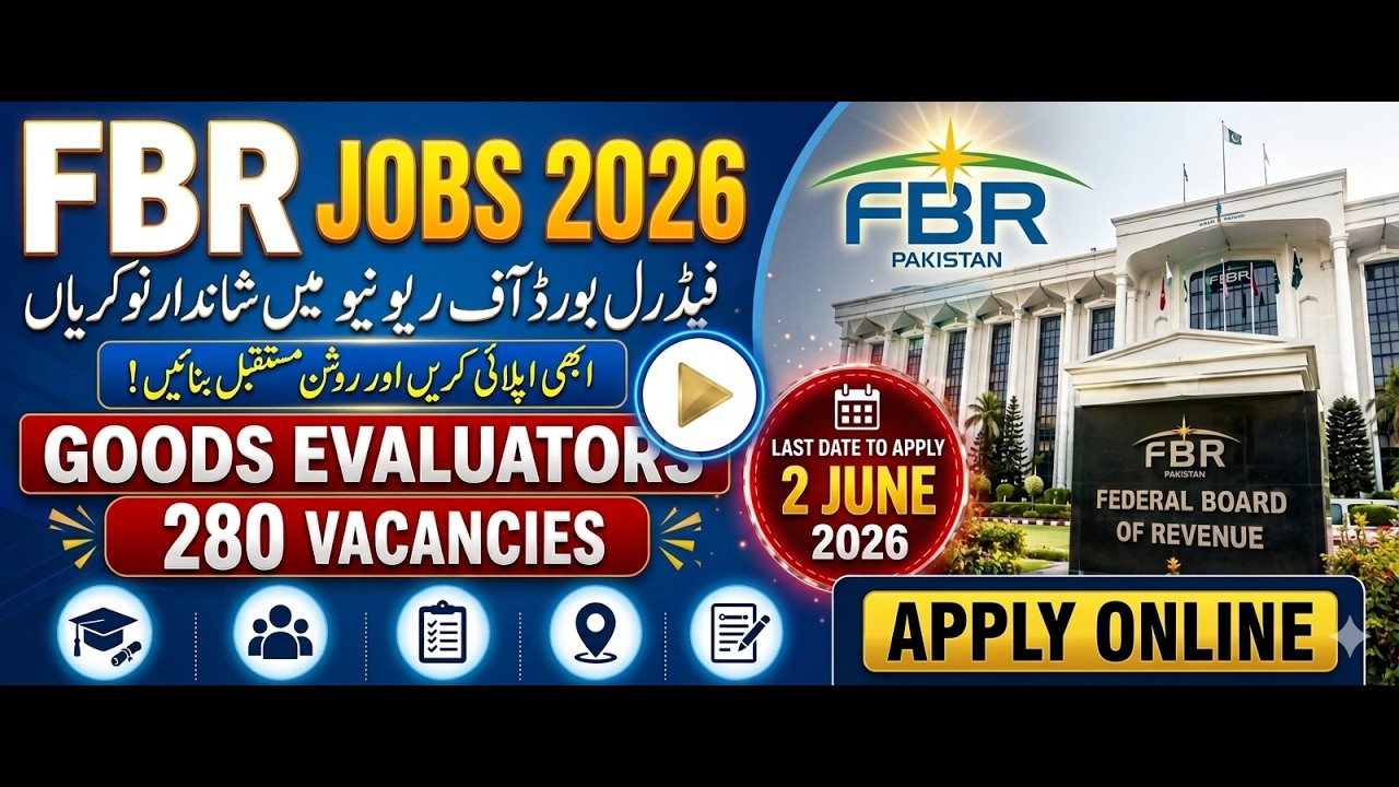 FBR Goods Evaluator Jobs 2026 | 280 Vacancies | How to Apply Online via IBA Portal