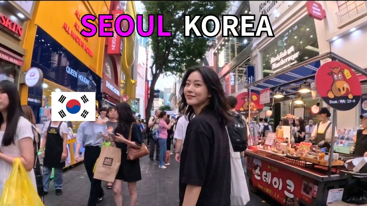27] [4K] Seoul Korea Travel:  Myeongdong WALK: Seoul Korea Walking Tour #streetfood #Myeongdong