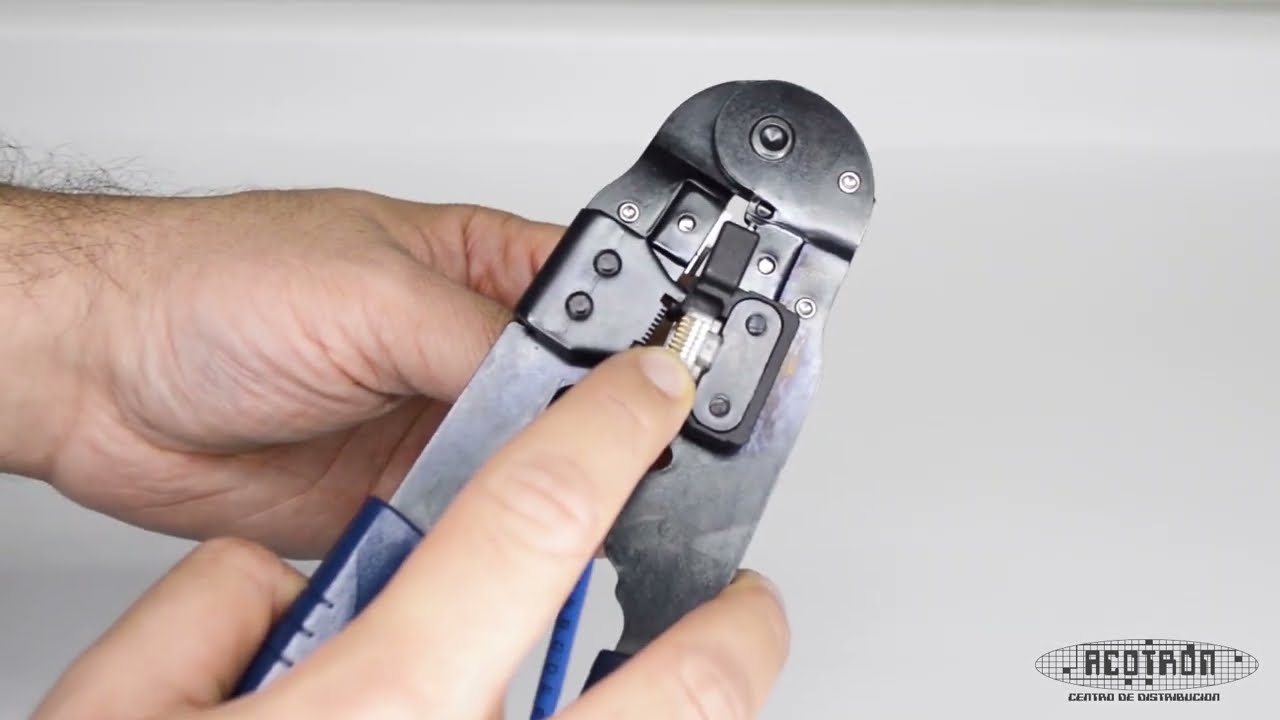 Cómo usar la Pinza Telefónica para conectores tipo RJ45 - Marca STEREN modelo HER-358