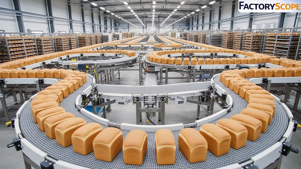 How Millions of Bread Loaves Are Made in a Factory