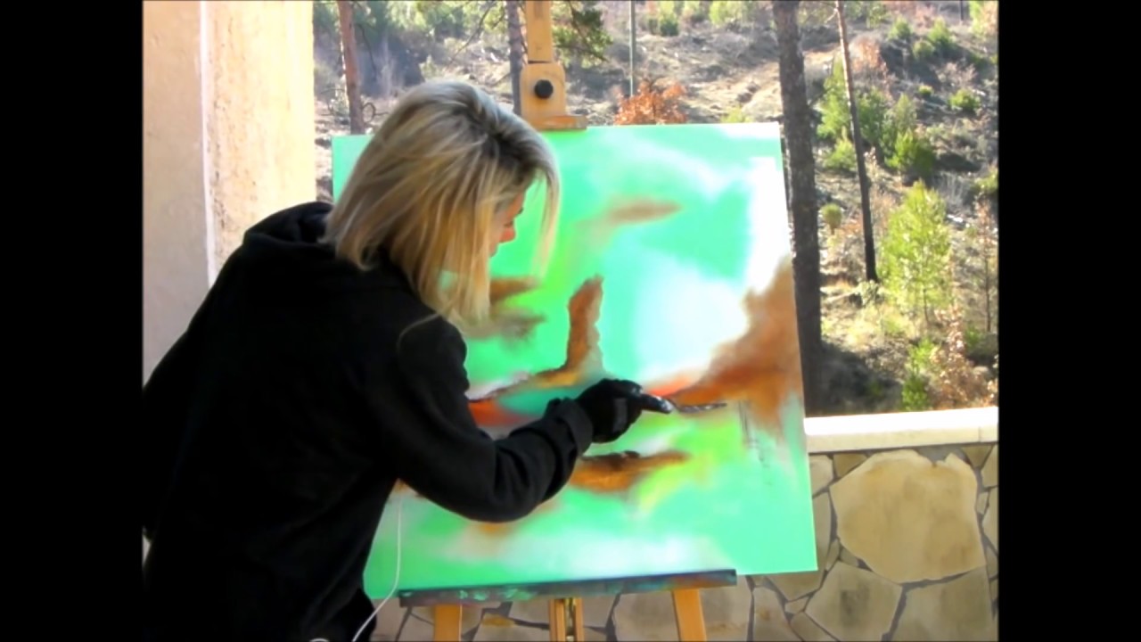 Cours de peinture facile abstraite acrylique vidéo HD YouTube  shadingart