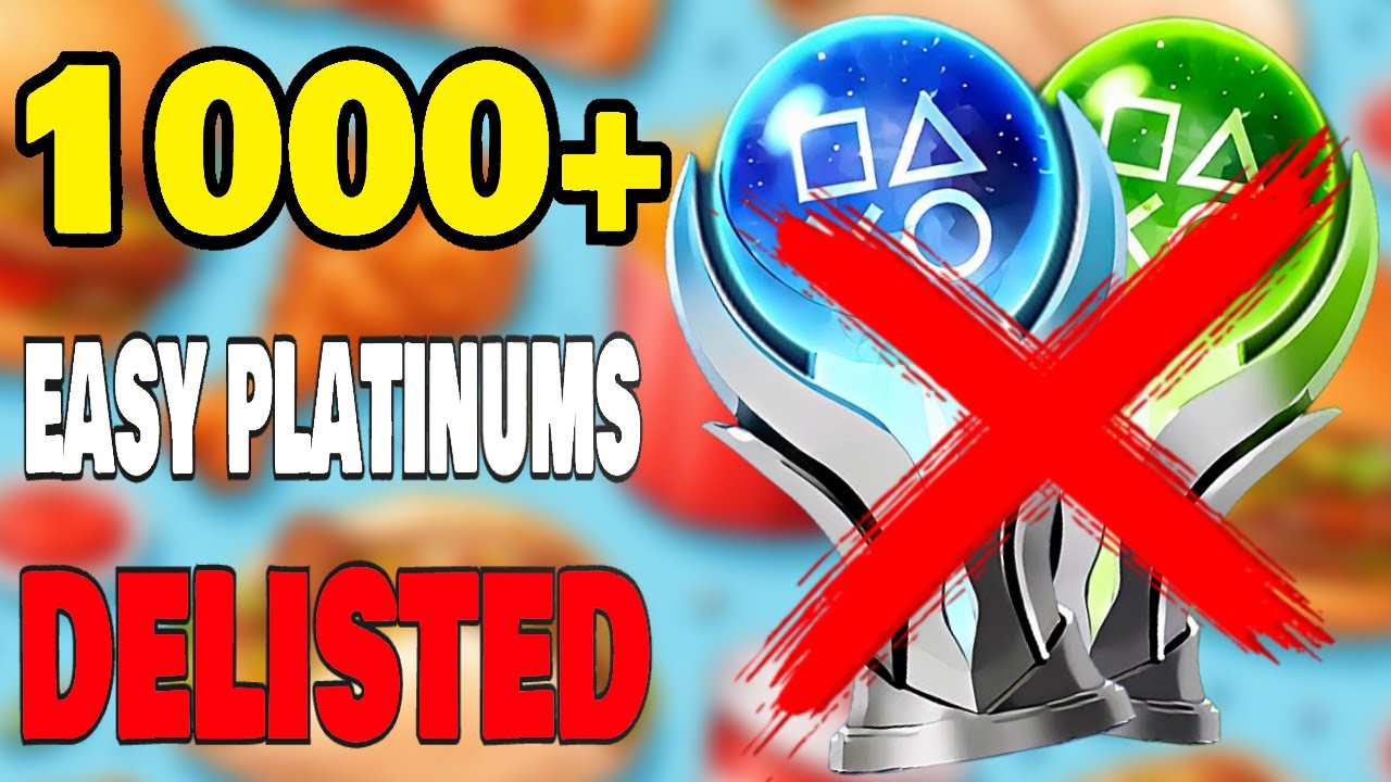 Sony Delists Over 1000 Easy Platinum Games from the Playstation Store