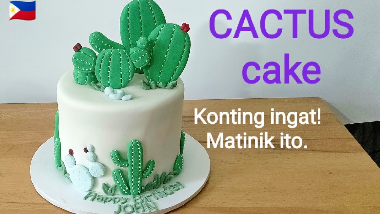 Making a 1 tier cactus cake @ArtCakes