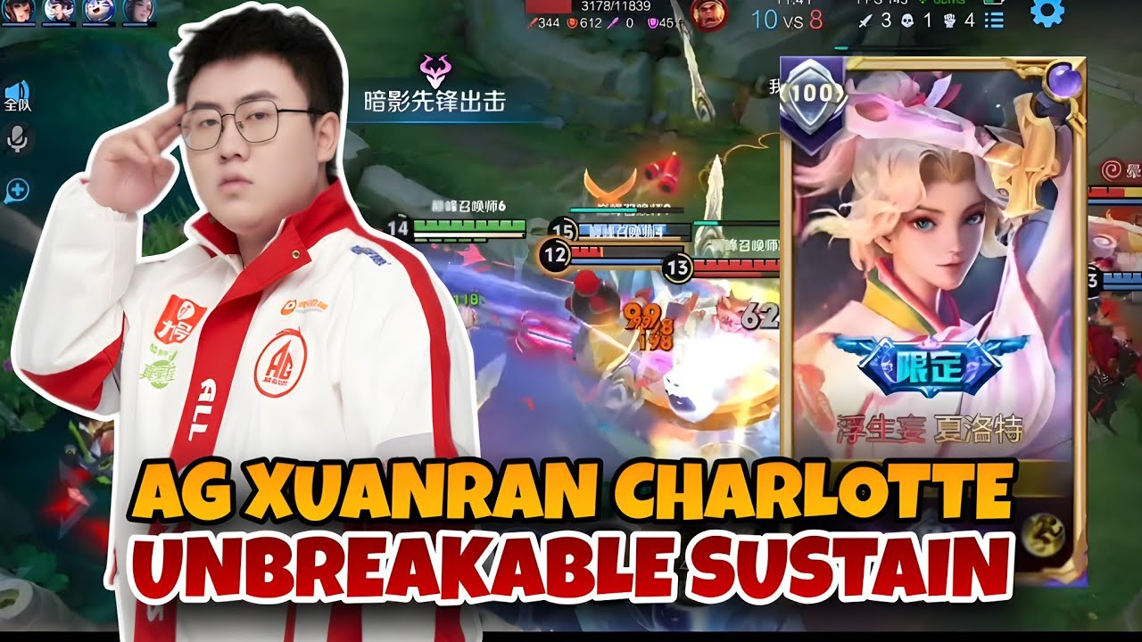 AG XUAN RAN’S CHARLOTTE IN AN INTENSE BATTLE ⚔️ CRAZY SUSTAIN & HIGH ELO OUTPLAYS | HONOR OF KINGS