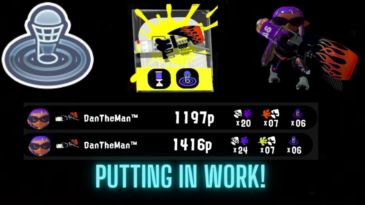 Splatoon 3 - Wave Breaker the weapon (Range Blaster) doing wonders in X rank Tower Control!