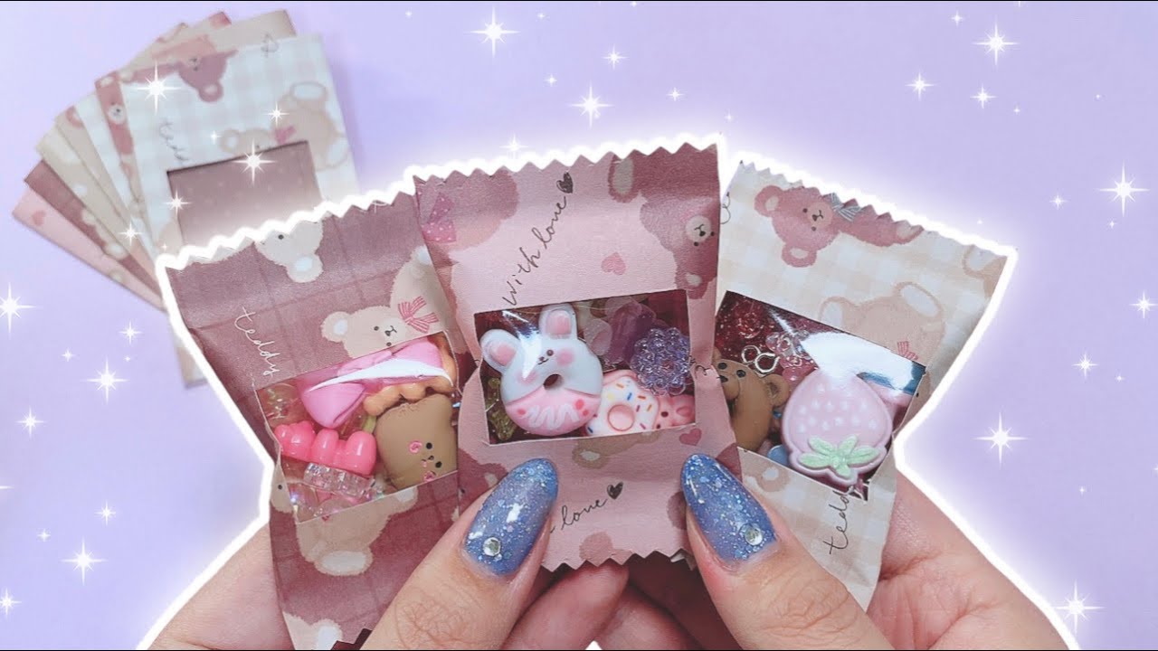 【折り紙】窓付きミニラッピング紙袋の作り方💕あめ🍬みたいで可愛いぷっくり折り紙袋！