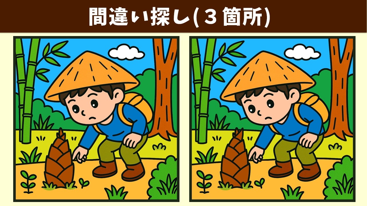 Найдите 3 отличия | Иллюстрация Версия #1905