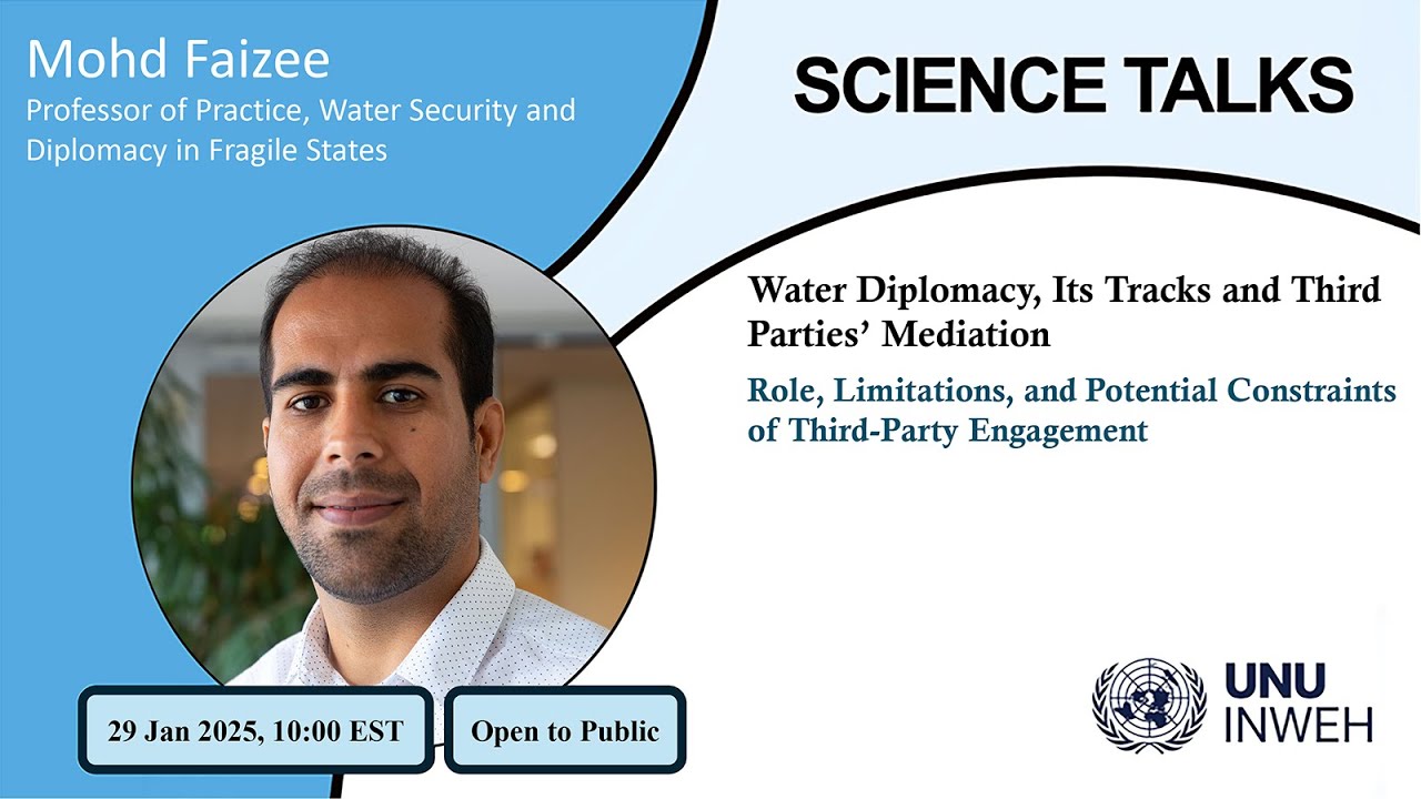 SCIENCE TALK: Water Diplomacy, Its Tracks and Third Parties&rsquo; Mediation