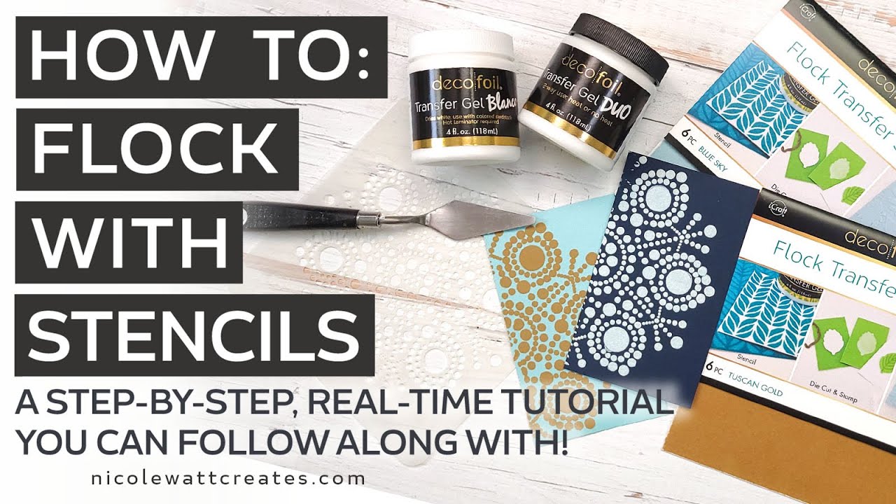 How to: Flocking with Stencils | Card Making, Mixed Media & Craft Techniques