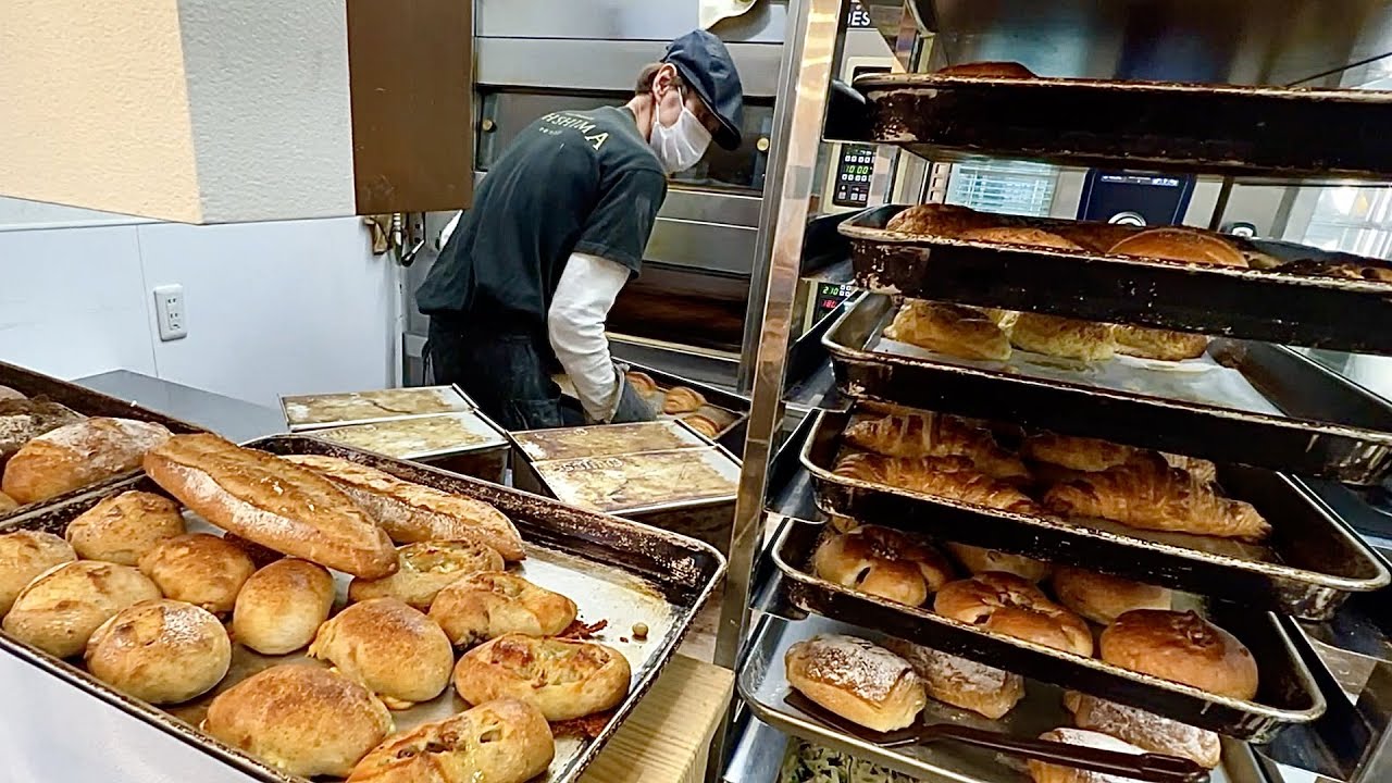 京都の大人気パン屋に朝4時から密着！職人の手で次々と焼き上がる絶品パン｢パイ&サンドイッチ 大志万｣・ASMR・Japanese Local Bakery・製造風景