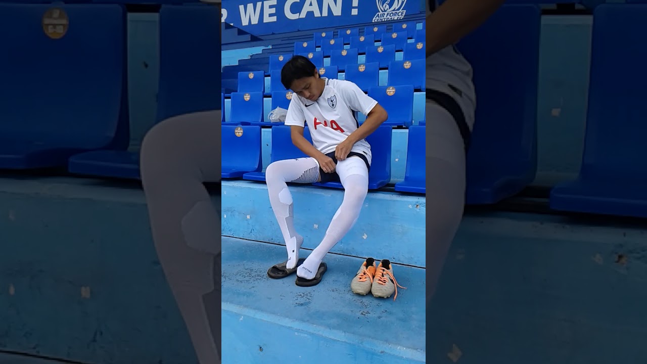 How to wear the longest football socks in the world.