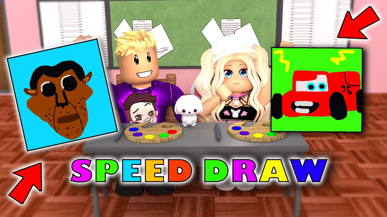 HANGİ YOUTUBER EN GÜZEL RESMİ ÇİZDİ ❓🤫 | ROBLOX SPEED DRAW ! 🎨