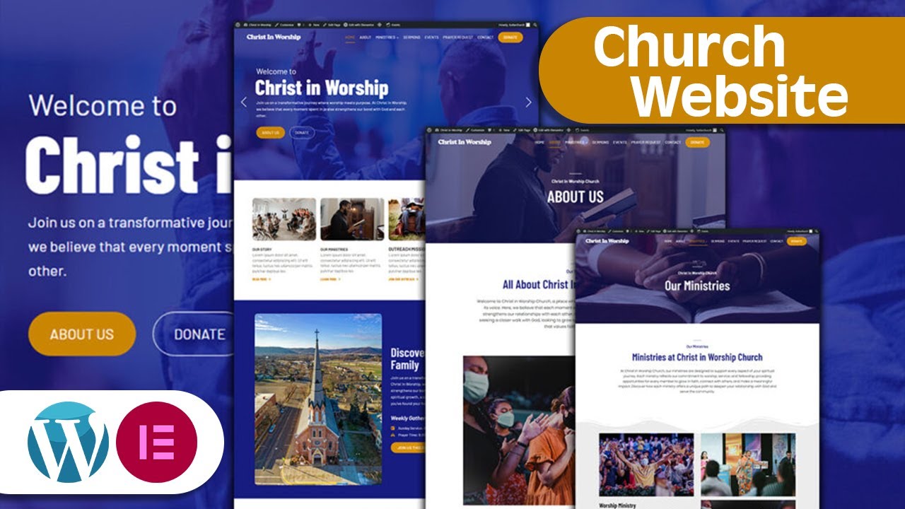 How to create a church website with WordPress and Elementor for Free