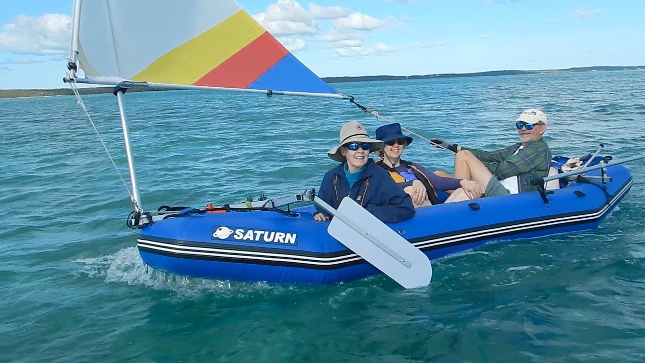 Sailing the RD 365 Saturn River Raft -- Portable Inflatable Sailboat