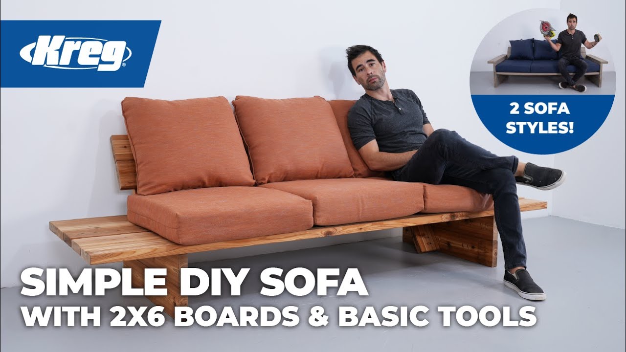 How To Build An Outdoor Sofa (With Basic Tools & 2x6s) | Free Woodworking Project Plan