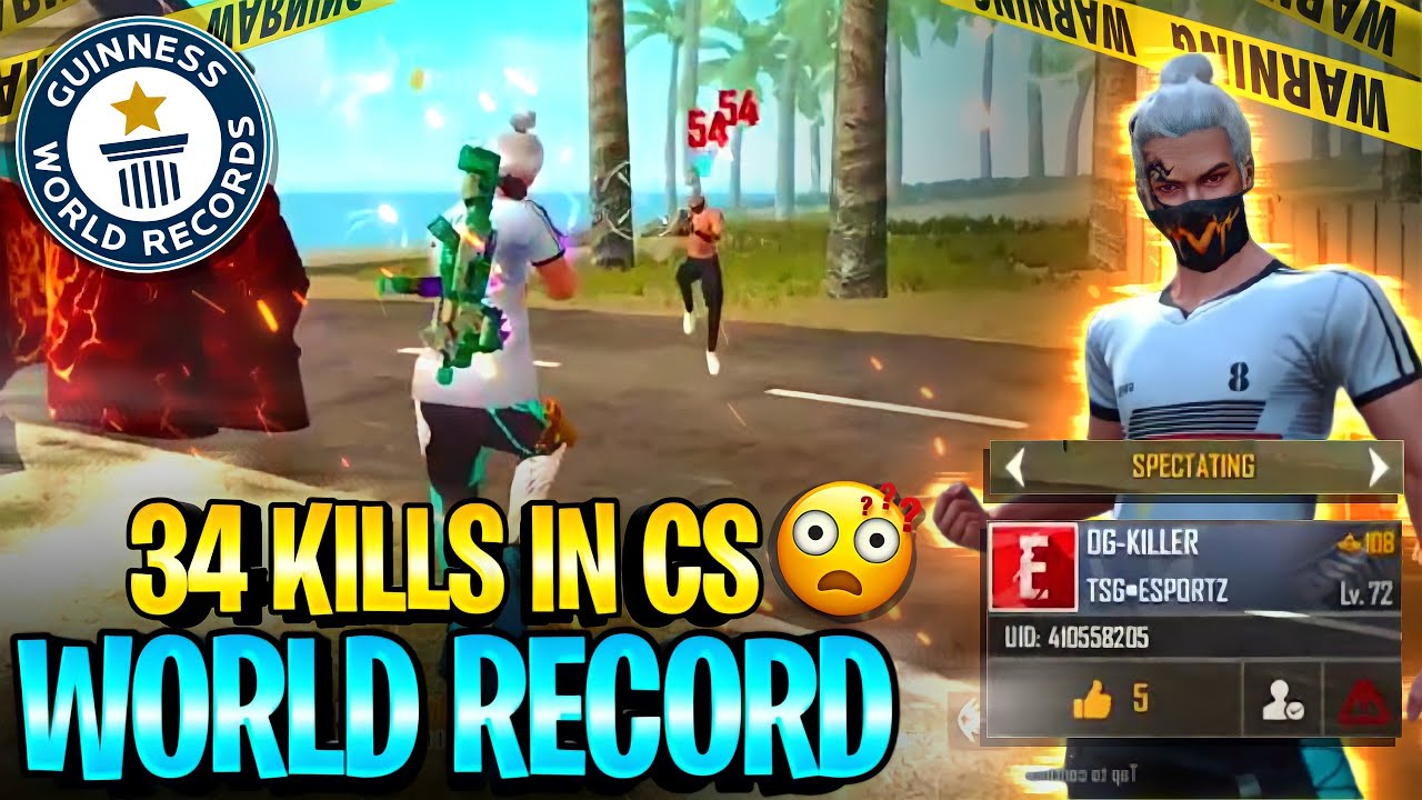WORLD RECORD!! 34  KILLS IN CS BY KILLER FF - JONTY GAMING || GARENA FREEFIRE BATTLEGROUND