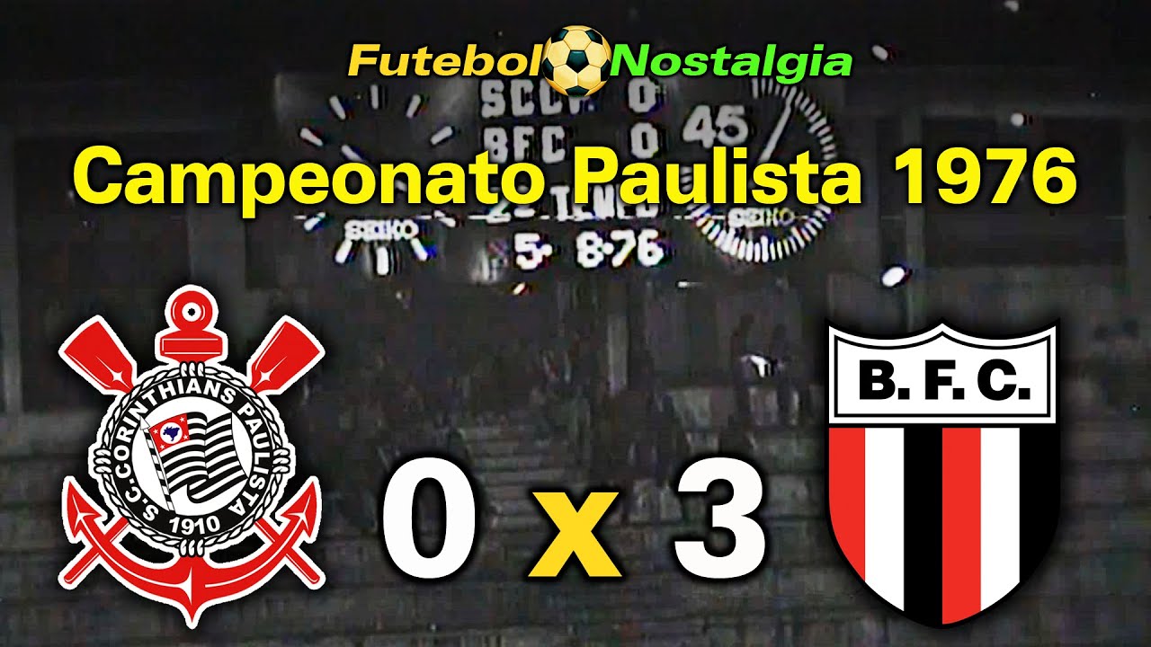 Corinthians 0 x 3 Botafogo-SP - 05-08-1976 ( Campeonato Paulista )