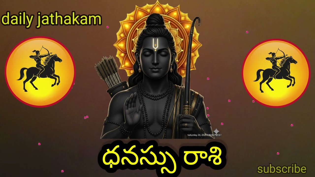 ధనస్సురాశి వారి 25.26.27.28. తేదీలలో వారికి ఊహించని మార్పులు వారికి ఎలావస్తాయోఈ వీడియోమొత్తం చూడండి