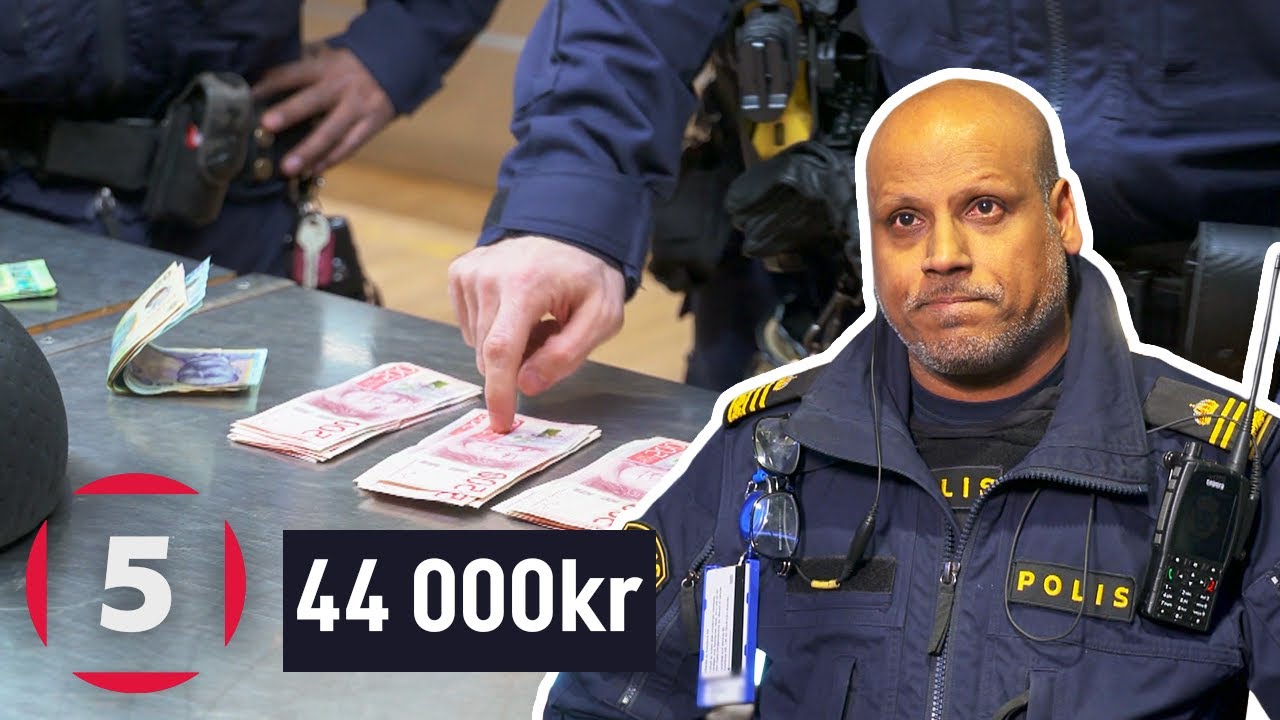 Gränsbevakarna Sverige | Man med 44 000kr i kontanter misstänks för stöld | Kanal 5 Sverige