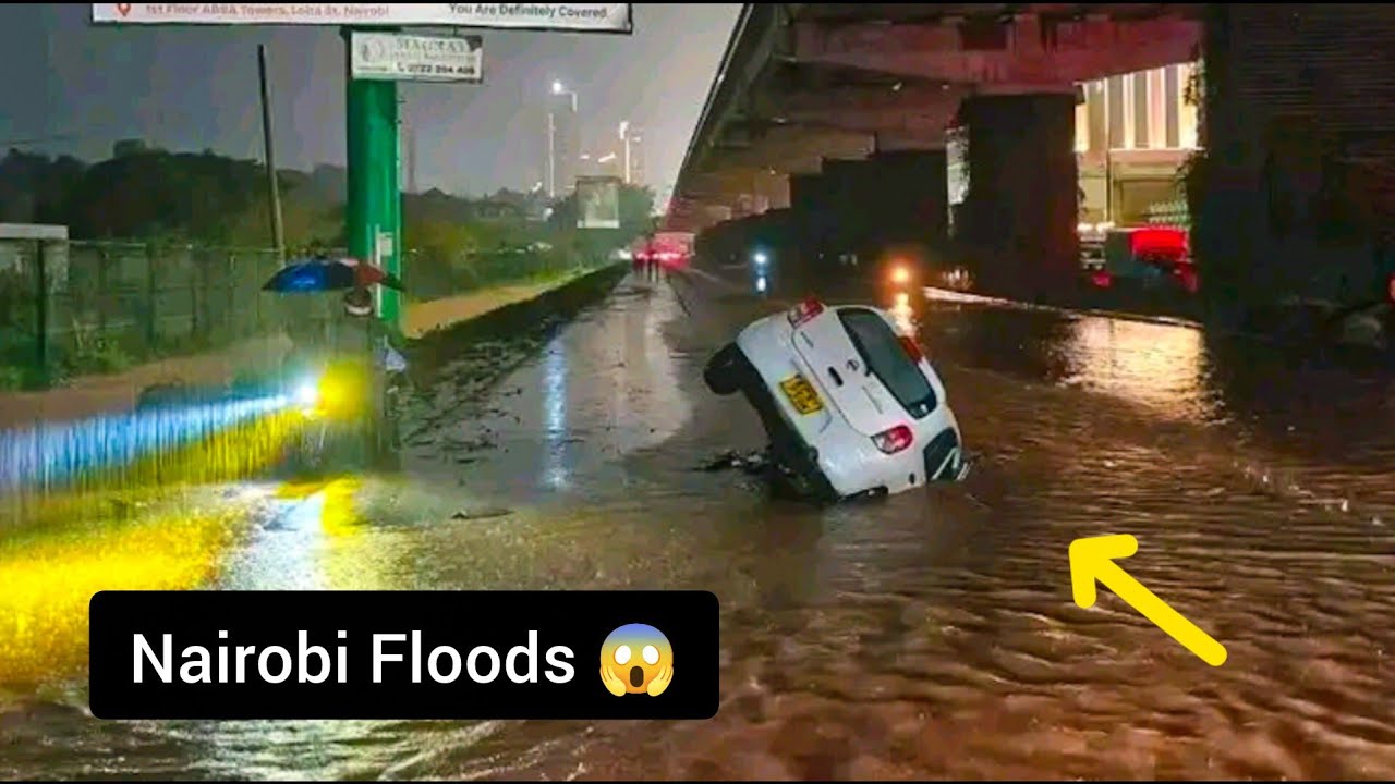 Nairobi floods, Cars swept away 😱. video compilation. 🇰🇪
