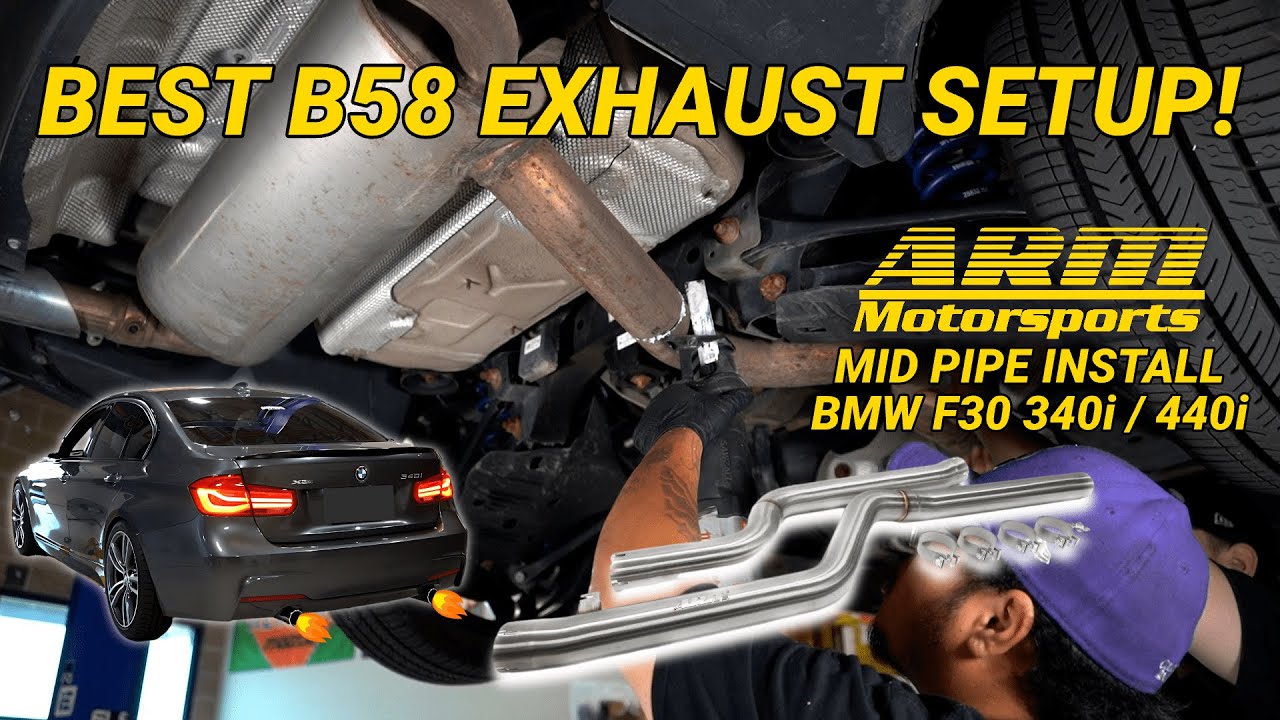 ARM Mid Pipe install for BMW F30 340i and 440i