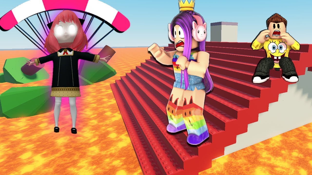 A ANYA NO DESAFIO DO CHÃO É LAVA DO ROBLOX 😱
