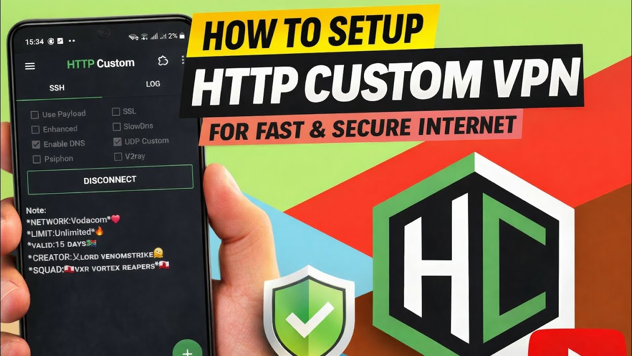 HTTP Custom VPN Vodacom 🇿🇦 Secure Internet Settings Guide